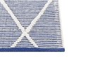 Dywan bawełniany 80 x 150 cm biały z niebieskim SYNOPA