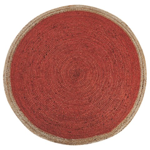 Dywan okrągły z juty ⌀ 120 cm czerwony MENEMEN