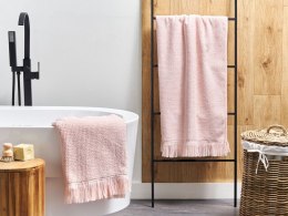 Komplet 2 ręczników bawełnianych frotte różowy ATIU