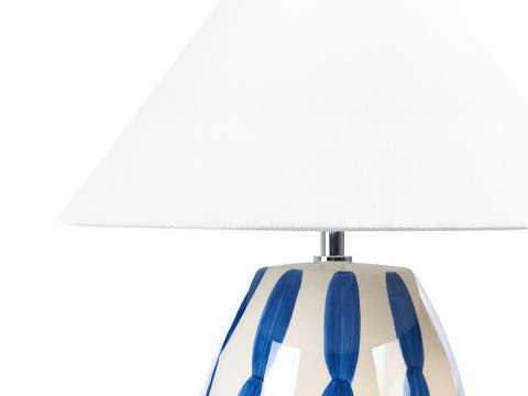 Lampa stołowa ceramiczna beżowo-niebieska LUCHETTI