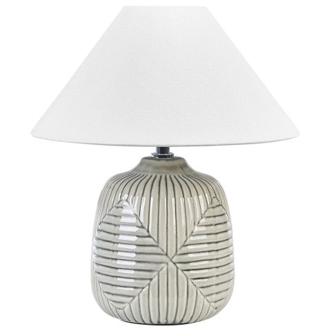 Lampa stołowa ceramiczna szara CANELLES Lumarko!