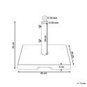 Podstawa pod parasol kwadratowa 45 x 45 cm szara CEGGIA