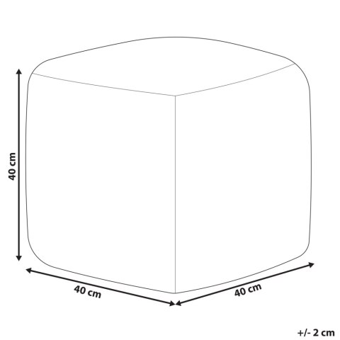 Puf 40 x 40 cm biało-szary BHILWARA