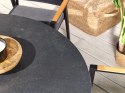 Stół ogrodowy okrągły ⌀120 cm czarny MALETTO