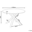 Stół ogrodowy okrągły ⌀120 cm czarny MALETTO
