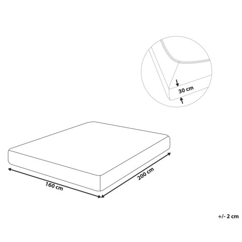 Bawełniane prześcieradło z gumką 160 x 200 cm beżowoszare JANBU