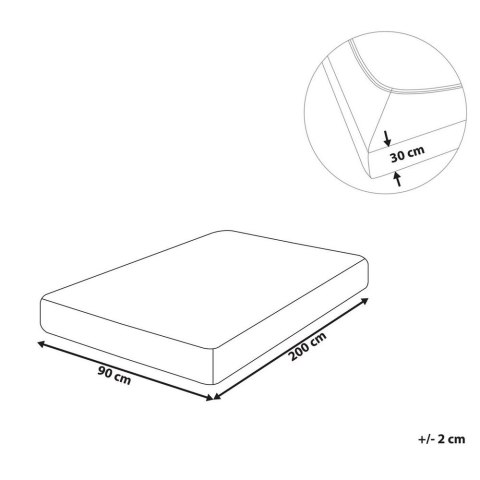 Bawełniane prześcieradło z gumką 90 x 200 cm oliwkowe JANBU