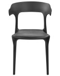 Zestaw 4 krzeseł do jadalni czarne GUBBIO