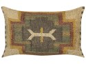 2 poduszki dekoracyjne jutowe geometryczny wzór 30 x 50 cm wielokolorowe PULICAT
