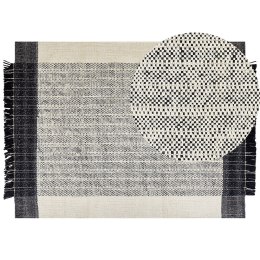 Dywan wełniany 160 x 230 cm biało-czarny KETENLI