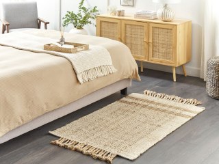 Dywan z juty 80 x 150 cm beżowy ORTAOBA