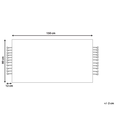 Dywan z juty 80 x 150 cm beżowy ORTAOBA