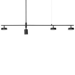 Lampa wisząca 4-punktowa LED metalowa czarna FOYLE