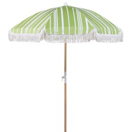 Parasol ogrodowy ⌀ 150 cm zielony z białym MONDELLO Lumarko!