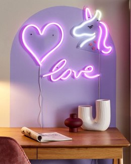 Zestaw 3 neonów ściennych LED różowy SUSIE Lumarko!