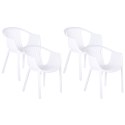 Zestaw 4 krzeseł ogrodowych biały NAPOLI