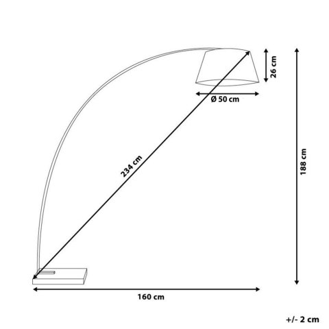 Lampa podłogowa metalowa szara BENUE