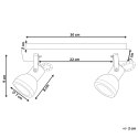 Lampa spot 2-punktowa prostokątna metalowa biała z czarnym BARO Lumarko!