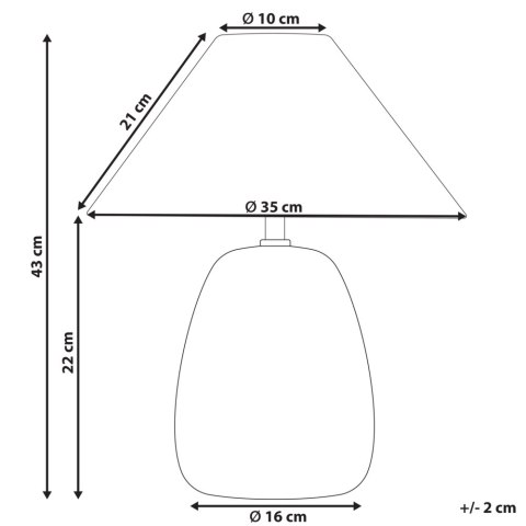 Lampa stołowa ceramiczna beżowo-niebieska LUCHETTI