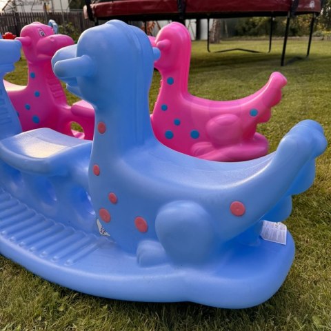 WOOPIE Bujak Wieloosobowy Dino Huśtawka Równoważna Niebieska Lumarko!