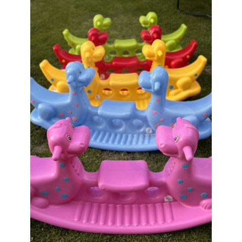 WOOPIE Bujak Wieloosobowy Dino Huśtawka Równoważna Niebieska Lumarko!