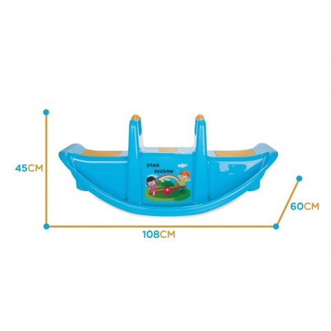 WOOPIE Bujak Wieloosobowy STAR Huśtawka Równoważna Niebieska Lumarko!