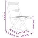 VidaXL Składane krzesła ogrodowe, 4 szt., 43x54x88 cm, bambusowe