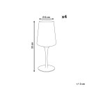 Zestaw 4 kieliszków do wina 360 ml szary QUARTZ Lumarko!