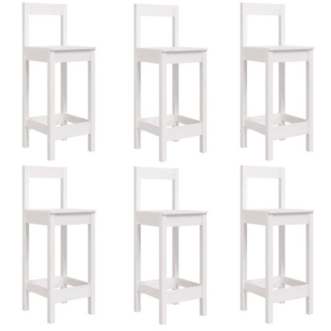 7-cz. zestaw mebli barowych do ogrodu, biały, drewno sosnowe Lumarko!