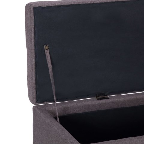 Ławka ze schowkiem, 116 cm, taupe, poliester Lumarko!