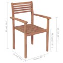 Krzesła ogrodowe z antracytowymi poduszkami, 2 szt., tekowe Lumarko!
