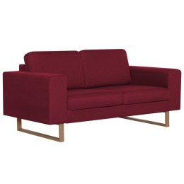 Sofa 2-osobowa, tapicerowana tkaniną, kolor czerwonego wina Lumarko!