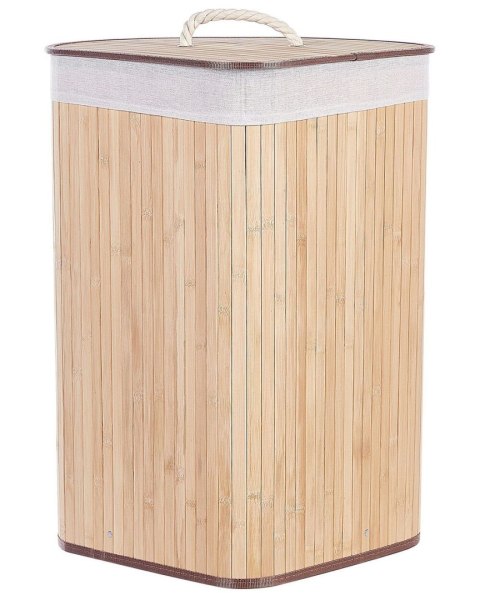 Kosz bambusowy z pokrywą jasne drewno MATARA