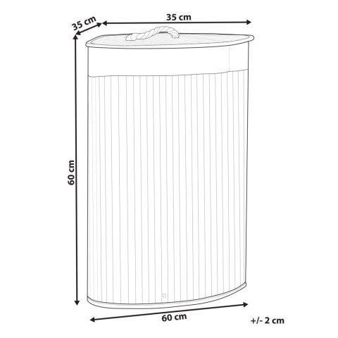 Kosz bambusowy z pokrywą jasne drewno MATARA