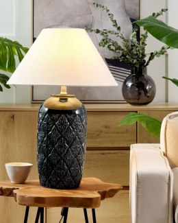 Lampa stołowa ceramiczna ciemnoniebieska TELIRE Lumarko!