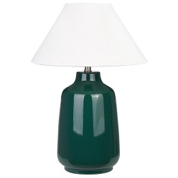 Lampa stołowa ceramiczna zielona CARETA Lumarko!