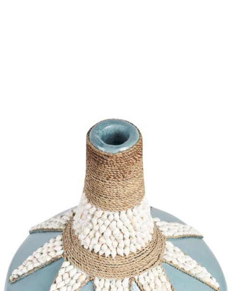 Terakota Wazon dekoracyjny 43 Niebieski Beżowy SILAU