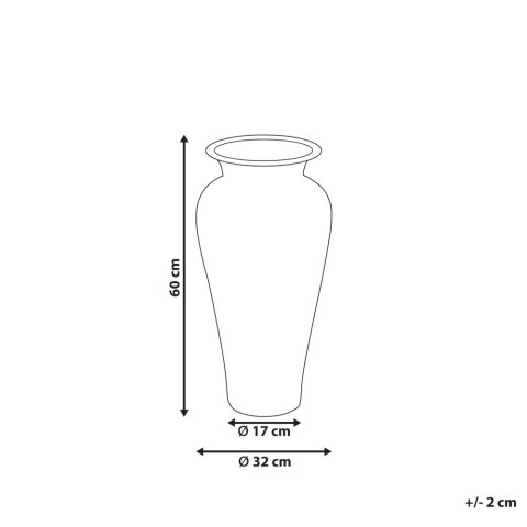Terakota Wazon dekoracyjny 60 Brązowy Złoty SEPUTIH