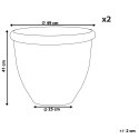 Zestaw 2 doniczek ⌀ 49 cm brązowy TESALIA Lumarko!
