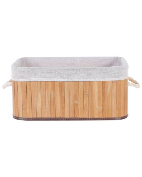 Zestaw 5 koszy bambusowych jasne drewno TALPE