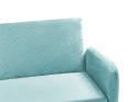 Sofa rozkładana welurowa jasnoniebieska SENJA Lumarko!