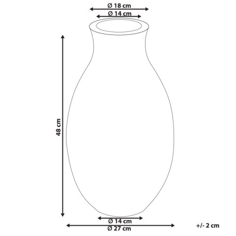 Terakota Wazon dekoracyjny 48 Niebieski STAGIRA