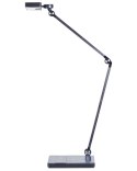 Lampa biurkowa LED metalowa z ładowarką indukcyjną czarna LACERTA Lumarko!