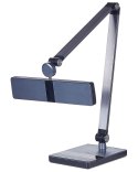 Lampa biurkowa LED metalowa z ładowarką indukcyjną czarna LACERTA Lumarko!
