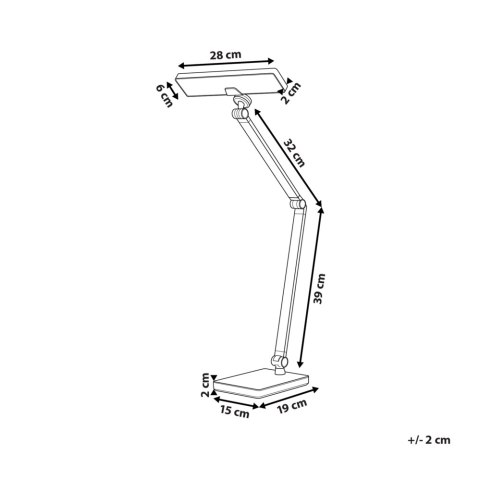 Lampa biurkowa LED metalowa z ładowarką indukcyjną czarna LACERTA