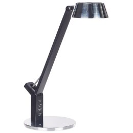 Lampa biurkowa LED z portem USB metalowa srebrna CHAMAELEON Lumarko!