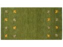 Dywan wełniany gabbeh 80 x 150 cm zielony YULAFI Lumarko!