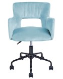 Krzesło biurowe Welur Błękitny SANILAC Lumarko!