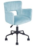 Krzesło biurowe Welur Błękitny SANILAC Lumarko!