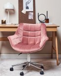 Krzesło biurowe Welur Różowy LABELLE Lumarko!